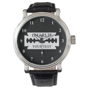 Uhrenarmband mit Rasierklingen-Logo Armbanduhr