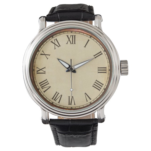 Uhrengesicht mit römischen Zahlen Armbanduhr (Vorderseite)