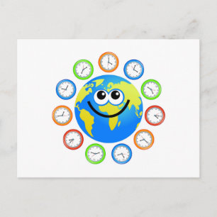 Uhrenglobe Postkarte
