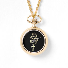 Uhrenhalskette und Design Armbanduhr