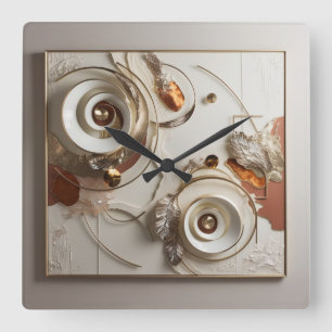 Uhrenkunst Quadratische Wanduhr