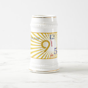 Uhrenstriche Zwölf - Bierglas