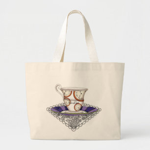 Uhrenteacup-Tasche Jumbo Stoffbeutel