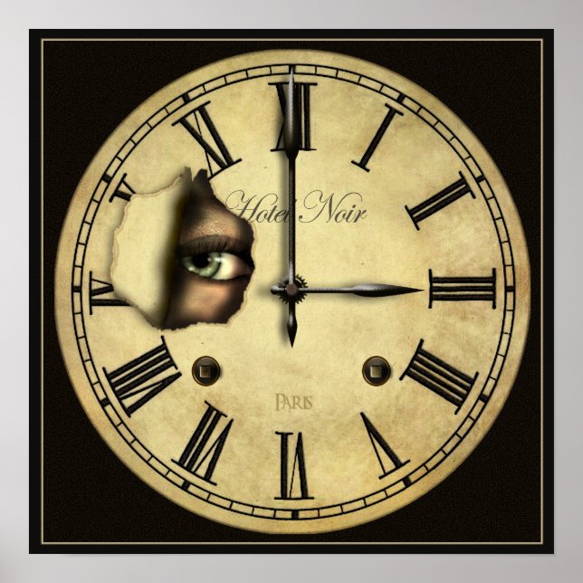 Uhrenüberwachung Kleinposter drucken Poster (Vorne)