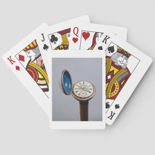 Uhrgerätstock (Cloisonneemail) Spielkarten (Rückseite)