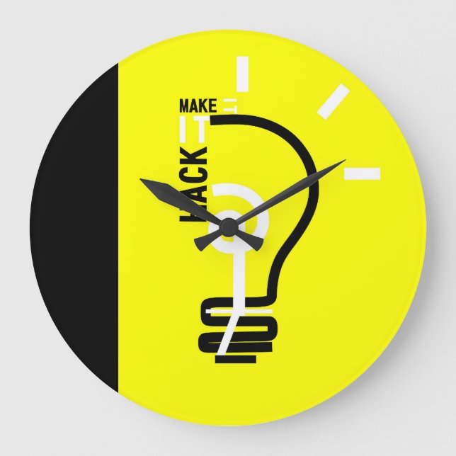 Uhrhack it Make it V1 Große Wanduhr (Vorderseite)