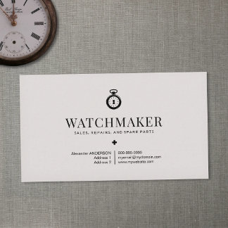 Uhrmacher & Uhrreparatur Visitenkarte