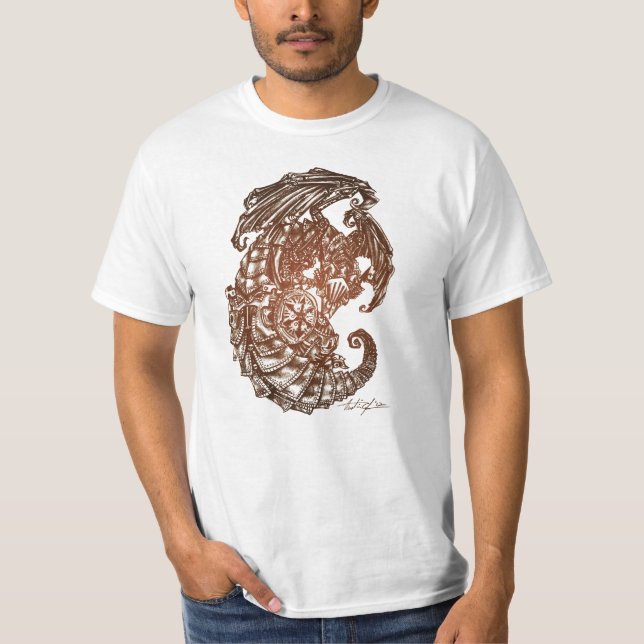 Uhrwerk-Drache T-Shirt (Vorderseite)