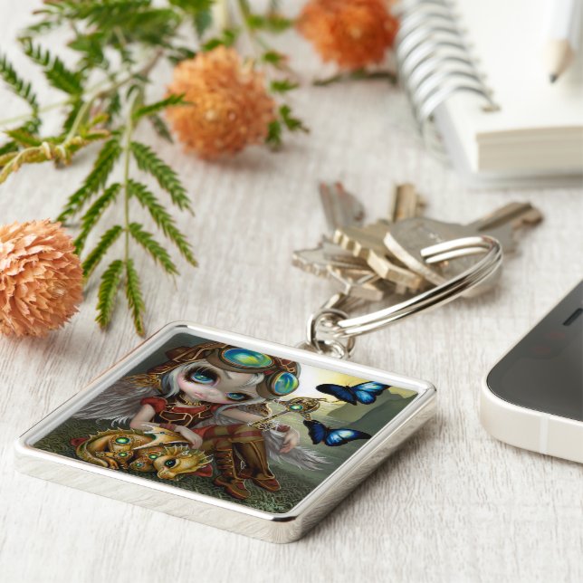 "Uhrwerk Dragonling" Schlüsselanhänger (Seite)