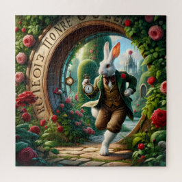 Uhrwerk-Hase durch das Rosentor Puzzle