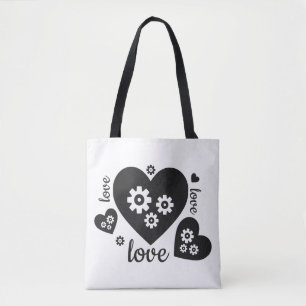 Uhrwerk Herz Tote Tasche
