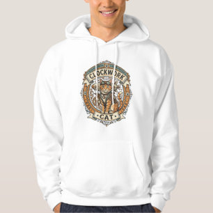 Uhrwerk Katze Steampunk Vintage Vektor Kunst Shi Hoodie