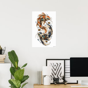 Uhrwerk-Koi Poster