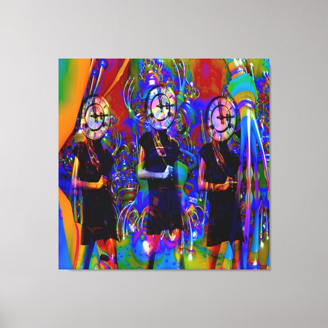 Uhrwerk Leinwanddruck (Vorderseite)