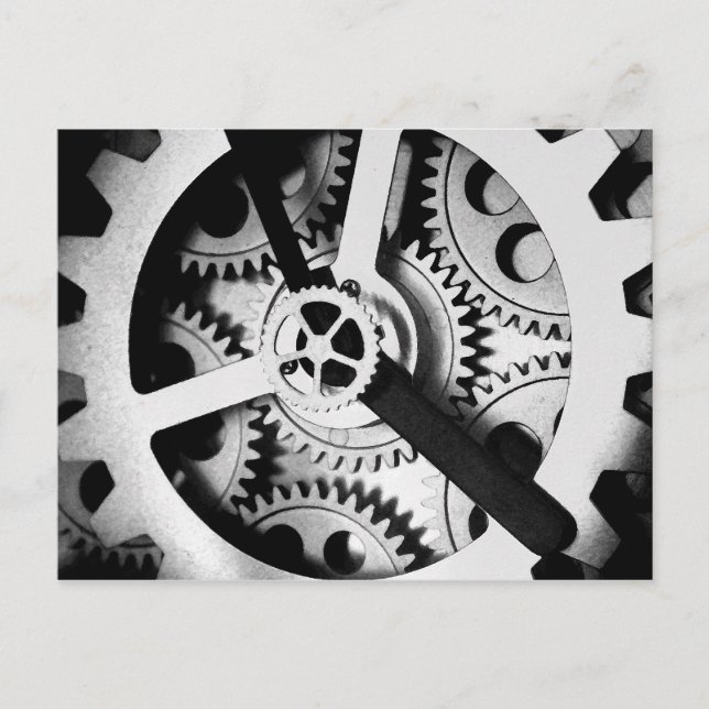 Uhrwerk Postkarte (Vorderseite)