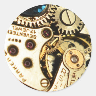 Uhrwerk Runder Aufkleber