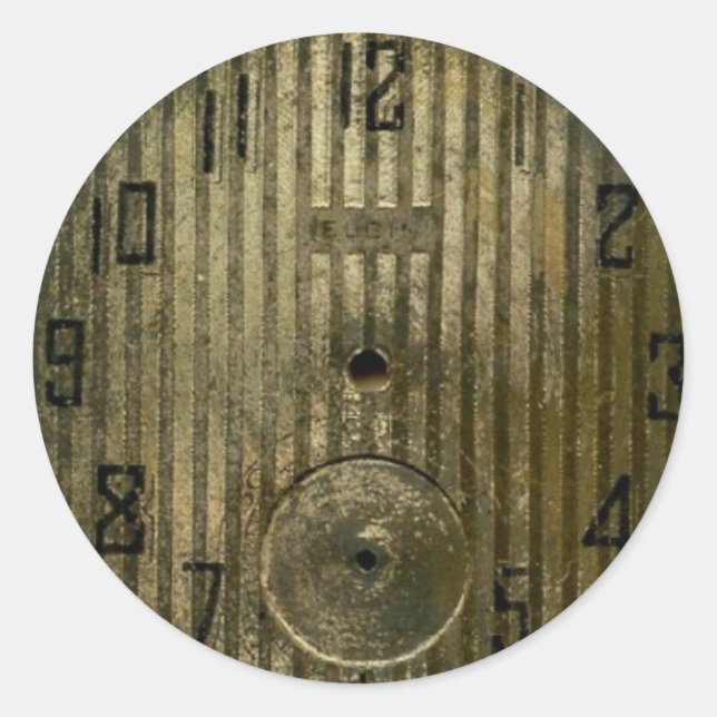 Uhrwerk Runder Aufkleber (Vorderseite)