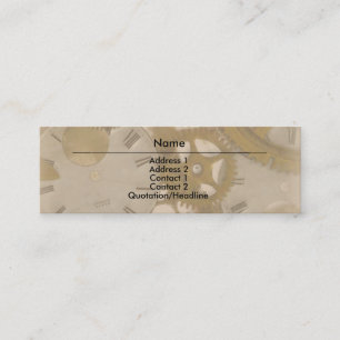 Uhrwerk-Visitenkarte Mini Visitenkarte