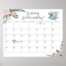 Uhrzeit für Tea Baby Shower Fälligkeitsdatum