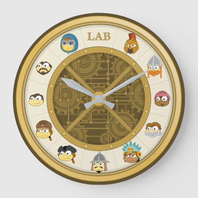 Uhrzeit Große Wanduhr (Vorderseite)