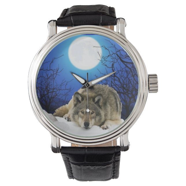 Uhrzeit per Handgelenkuhr Armbanduhr (Vorderseite)