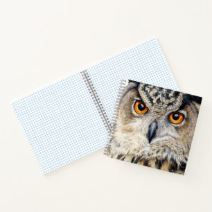 Uhu-Gesicht-Feinportrait Notizbuch