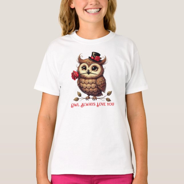 Uhu Valentinstag T - Shirt (Vorderseite)