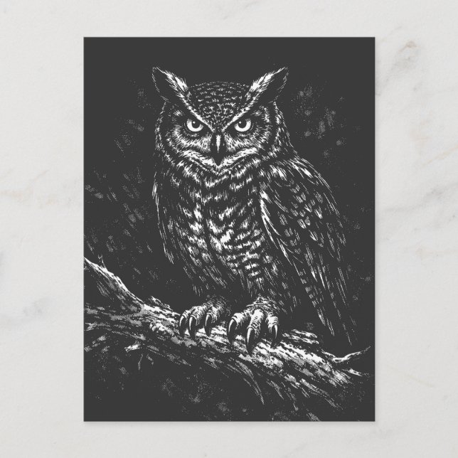 Uhu — von BurnsInHell Postkarte (Vorderseite)