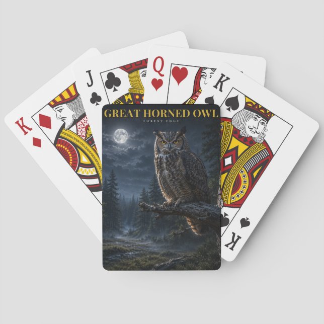 Uhu-Wald-Tiere-Poker Spielkarten (Rückseite)