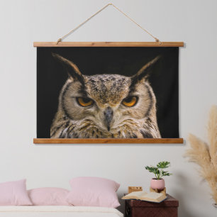 Uhu Wandteppich Mit Holzrahmen