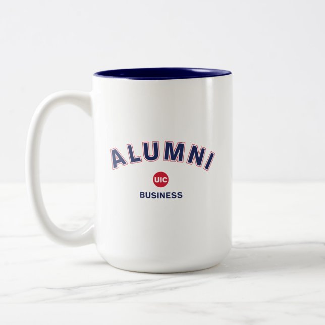 UIC Business Alumni Zweifarbige Tasse (Links)