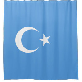 Uighurische Flagge Ostturkistans (Uighuristan) Duschvorhang