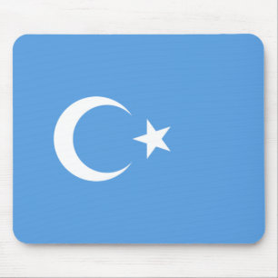 Uighurische Flagge Ostturkistans (Uighuristan) Mousepad