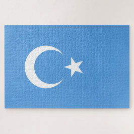 Uighurische Flagge Ostturkistans (Uighuristan) Puzzle