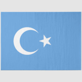 Uighurische Flagge Ostturkistans (Uighuristan) Seidenpapier
