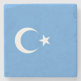 Uighurische Flagge Ostturkistans (Uighuristan) Steinuntersetzer