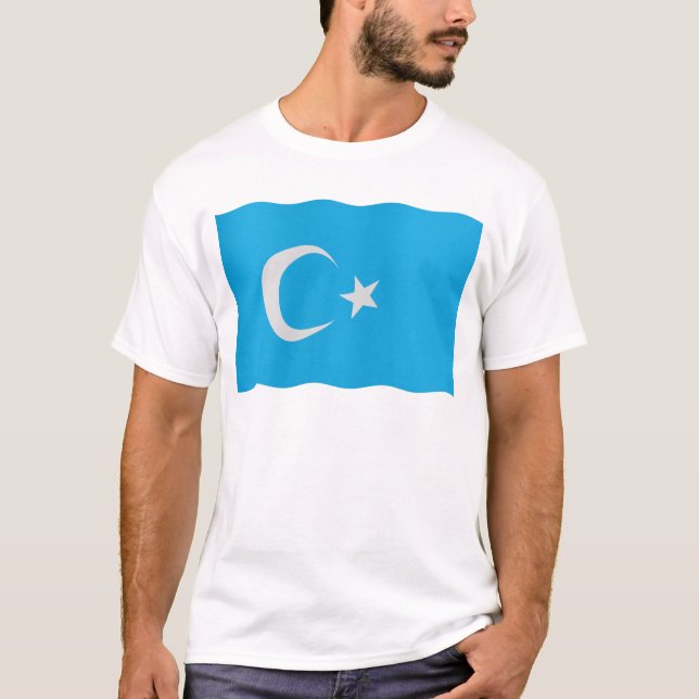 Uigurische Flagge T-Shirt (Vorderseite)