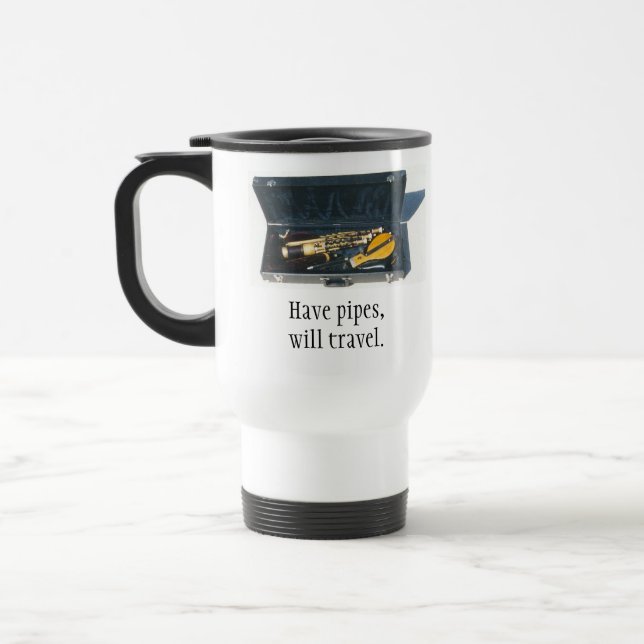 Uilleann Pfeifer: Haben Sie Rohre, wird reisen Reisebecher (Links)