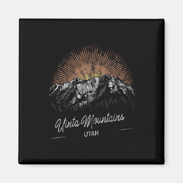 Uinta Berge Utah Wandern Vintag 1 Magnet (Vorne)