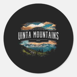 Uinta-Gebirge Utah Wandern Outdoor Vintage Runder Aufkleber