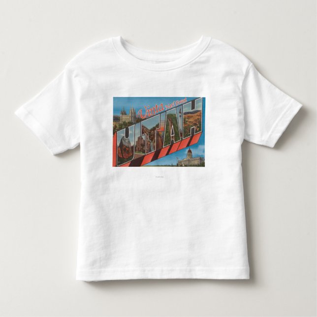 Uinta staatlicher Wald, Utah - großer Buchstabe Kleinkind T-shirt (Vorderseite)