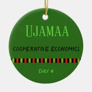 Ujamaa - Kwanzaa Tag 4 Grün Keramik Ornament