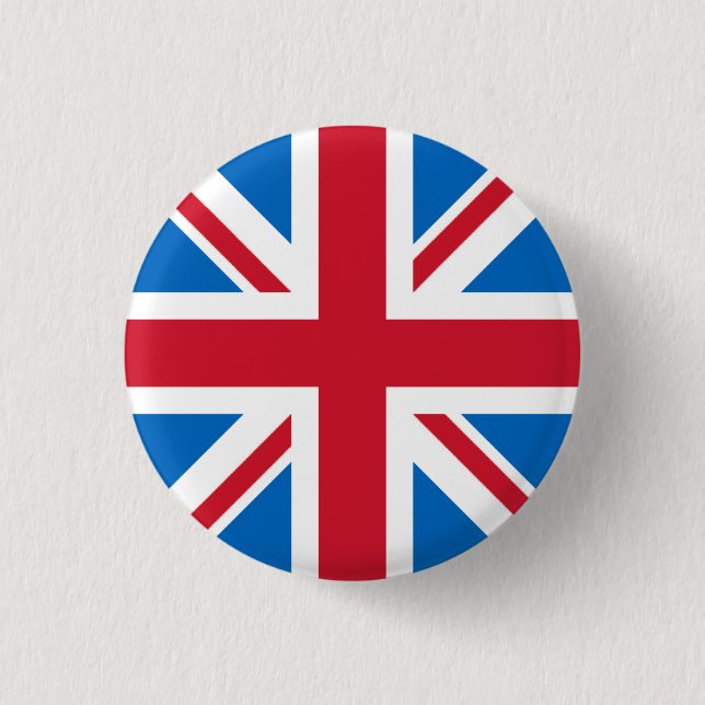UK Abzeichen - Union Jack mit Scottish Blue Button (Vorderseite)