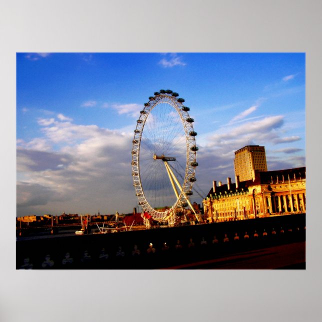 (UK) Beautiful LONDON EYE Scenery Poster (Vorne)