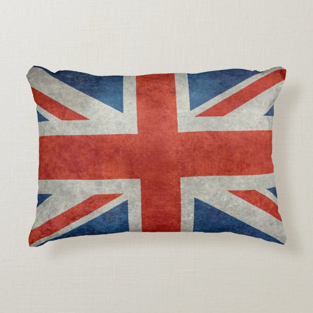 UK britische Union Jack Flagge Retro Akzent Kissen (Vorderseite)
