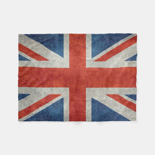 UK britische Union Jack Flagge Retro-Fleece-Decke Fleecedecke (Vorderseite (Horizontal))