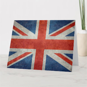 UK britische Union Jack Flagge Retro-Grußkarte Karte