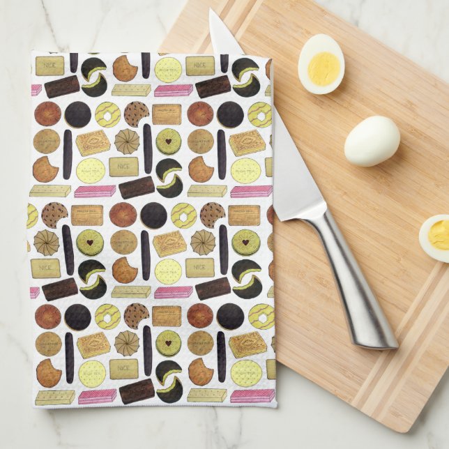 UK British Biscuits Shortbread Rich Tea Digestives Geschirrtuch (Viertel Falte)