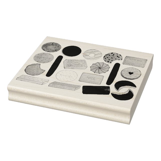 UK British Biscuits Shortbread Rich Tea Digestives Gummistempel (Stempel)