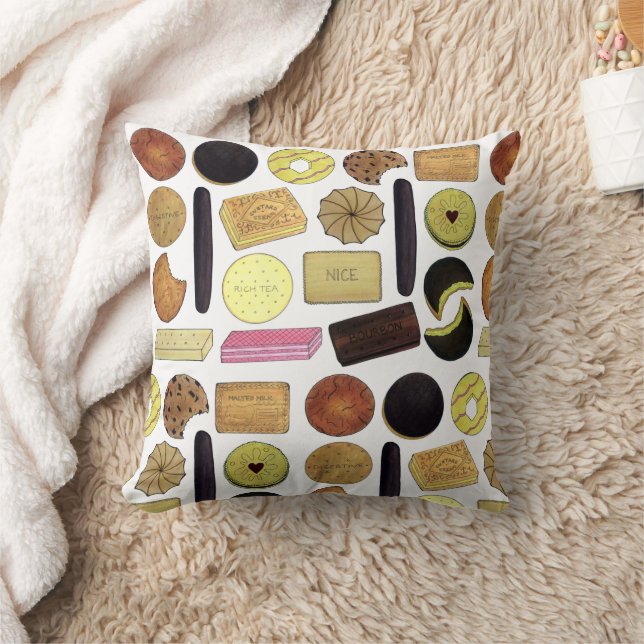 UK British Biscuits Shortbread Rich Tea Digestives Kissen (Decke)